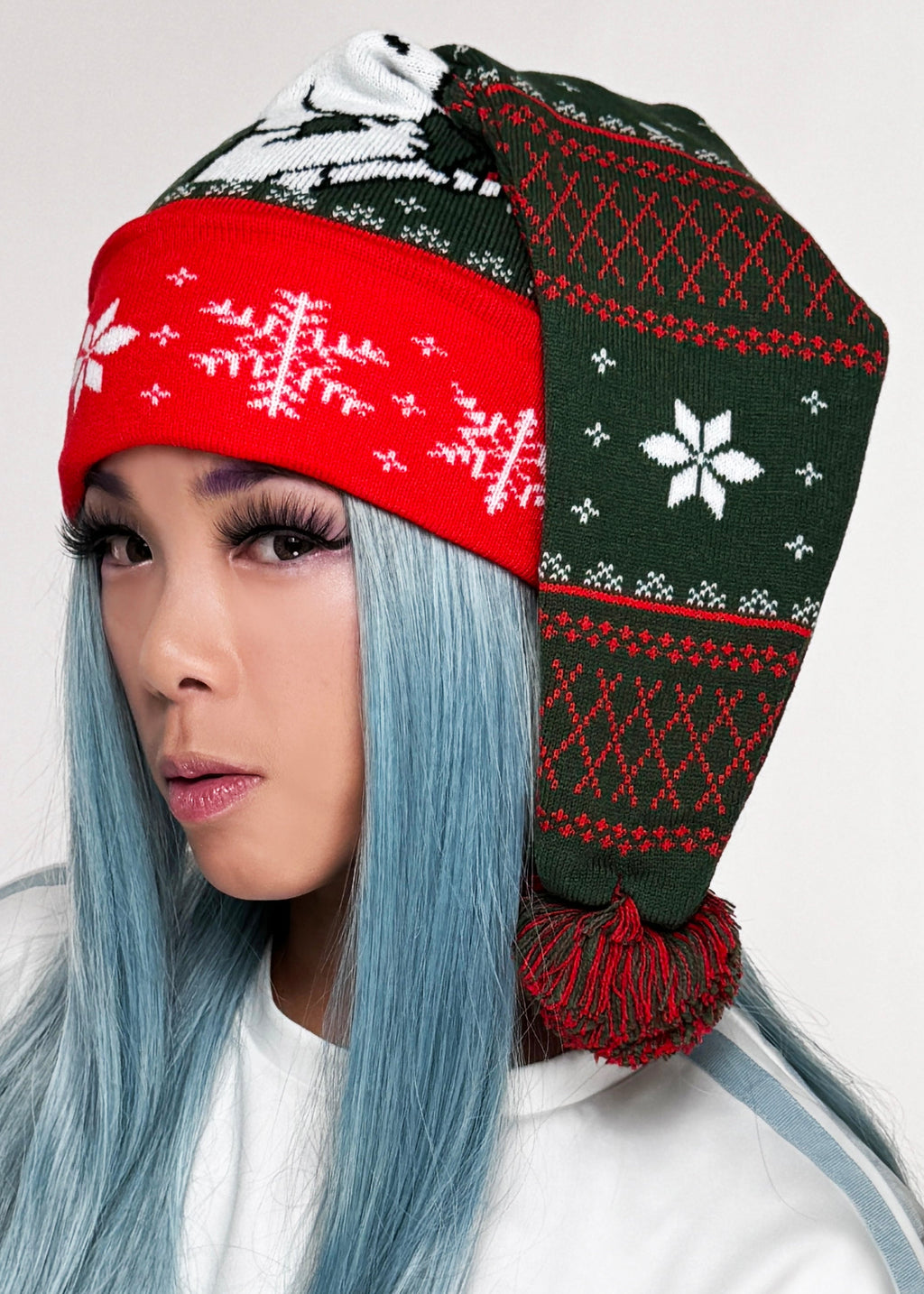 Bioworld Peanuts Snoopy Christmas Jacquard Santa Hat