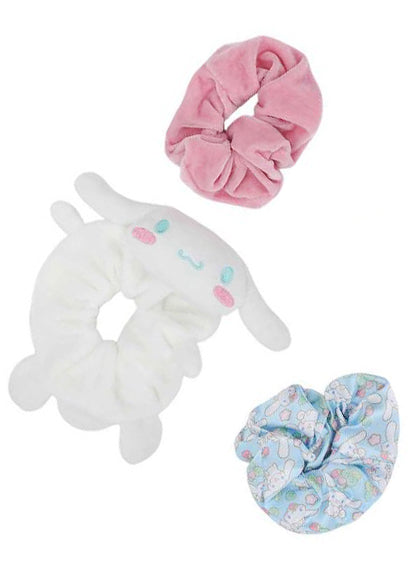 Bioworld Sanrio Cinnamoroll Scrunchies 3 Pack Set