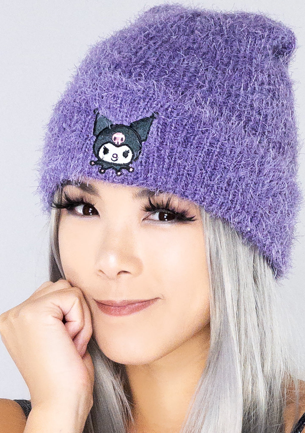 Bioworld Sanrio Kuromi Soft Fuzzy Beanie