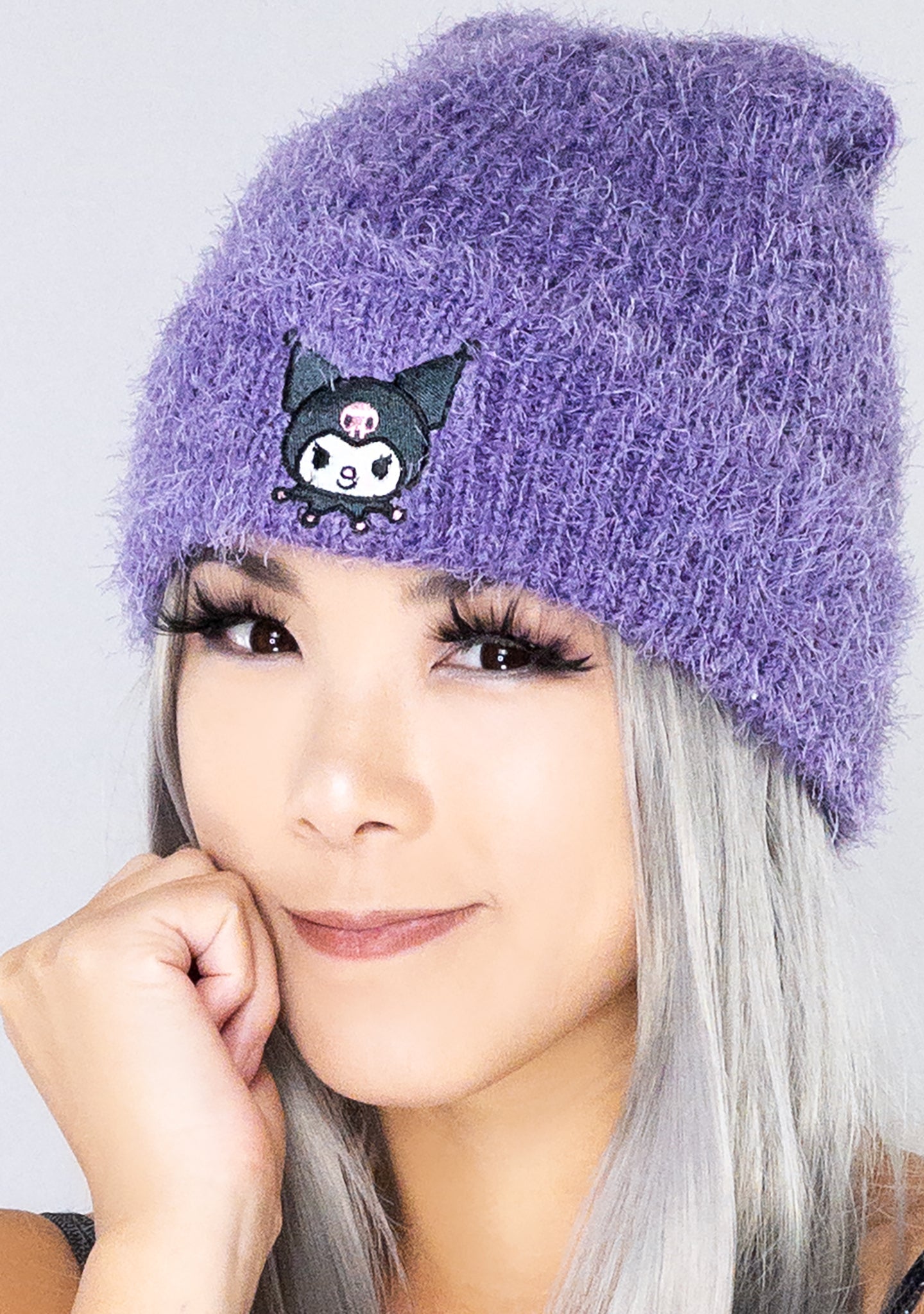 Bioworld Sanrio Kuromi Soft Fuzzy Beanie