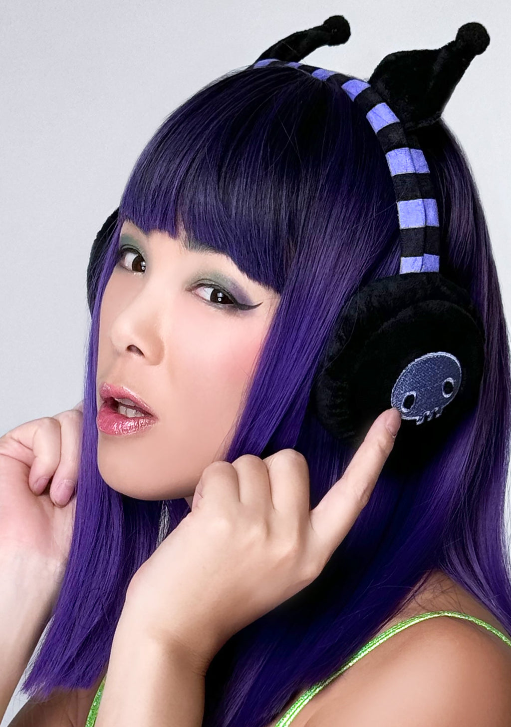 Bioworld Sanrio Kuromi Foldable Cosplay Earmuff