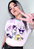 Bioworld Sanrio Hello Kitty & Friends Flower Ringer Tee
