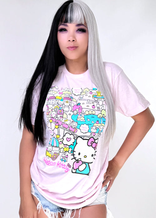 Bioworld Sanrio Hello Kitty Family In Town Tee