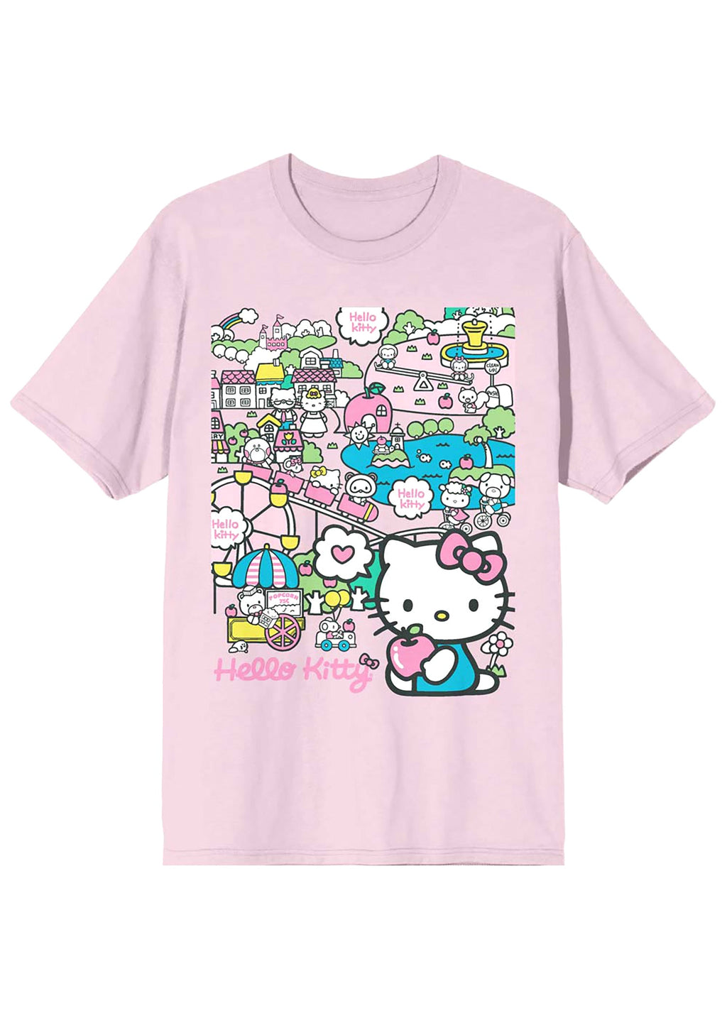 Bioworld Sanrio Hello Kitty Family In Town Tee