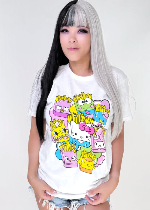Bioworld Sanrio Hello Kitty & Friends French Fries Tee
