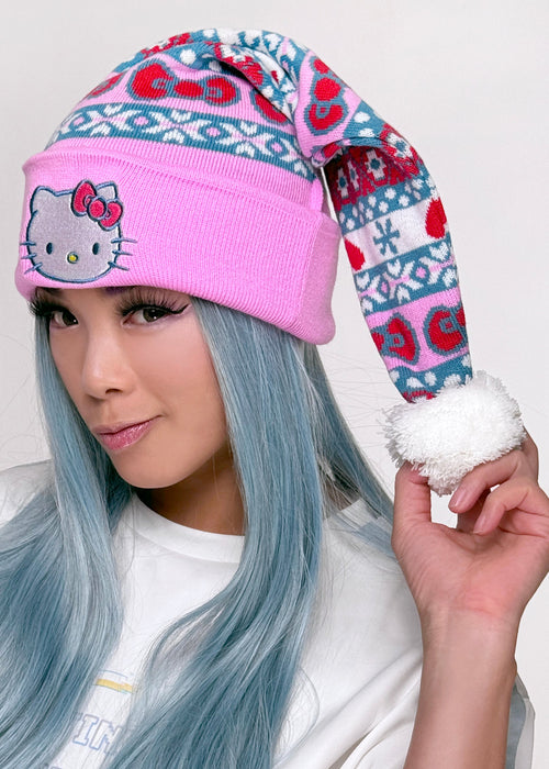 Bioworld Sanrio Hello Kitty Jacquard Santa Hat