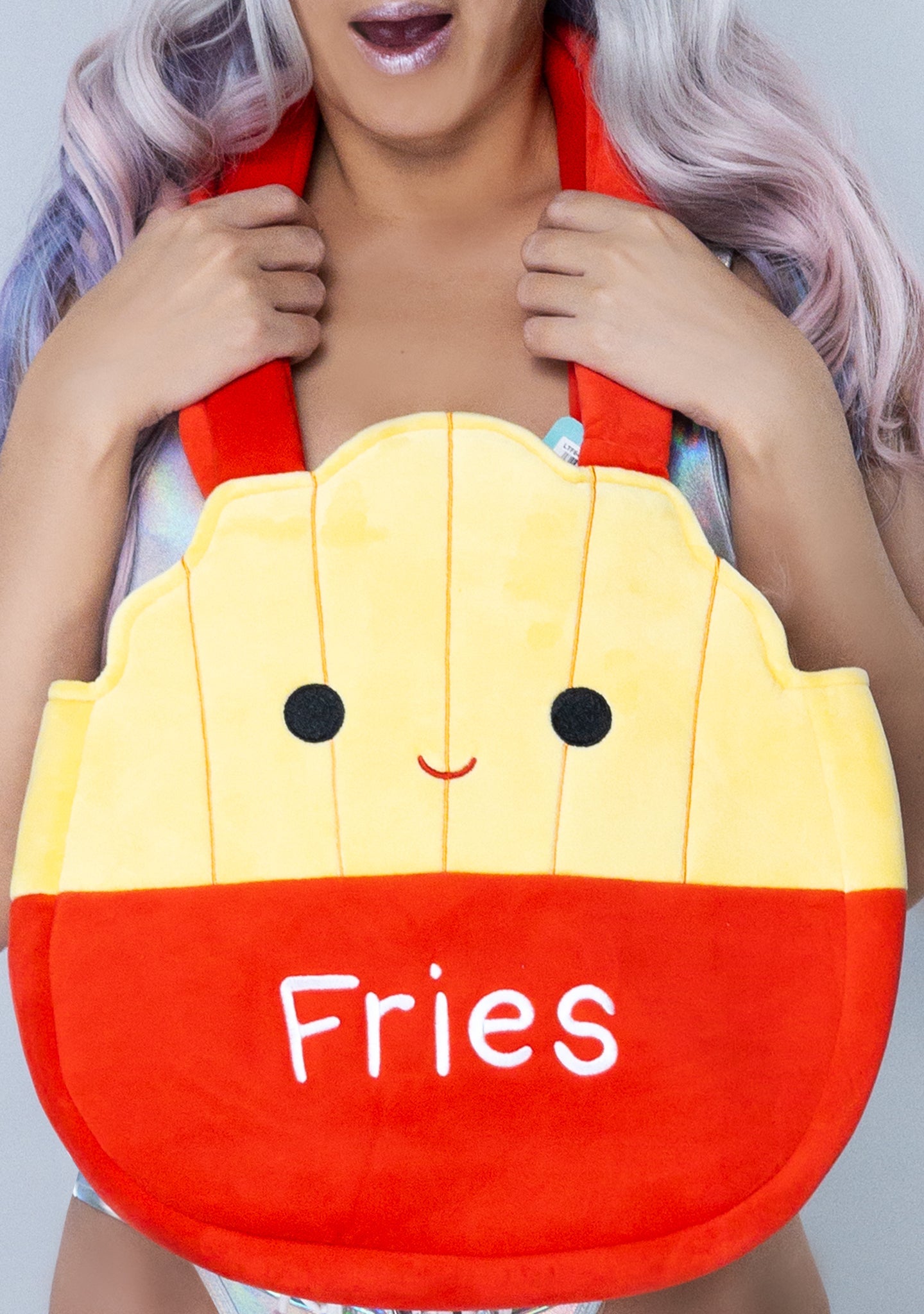 Bioworld Squishmallows Floyd The Fries Plush Tote Bag