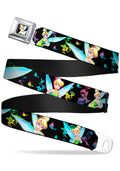  Disney Glowing Tinkerbell Butterflies & Flowers Seatbelt Belt