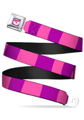  Disney Cheshire Cat Face Full Color Pink Seatbelt Belt