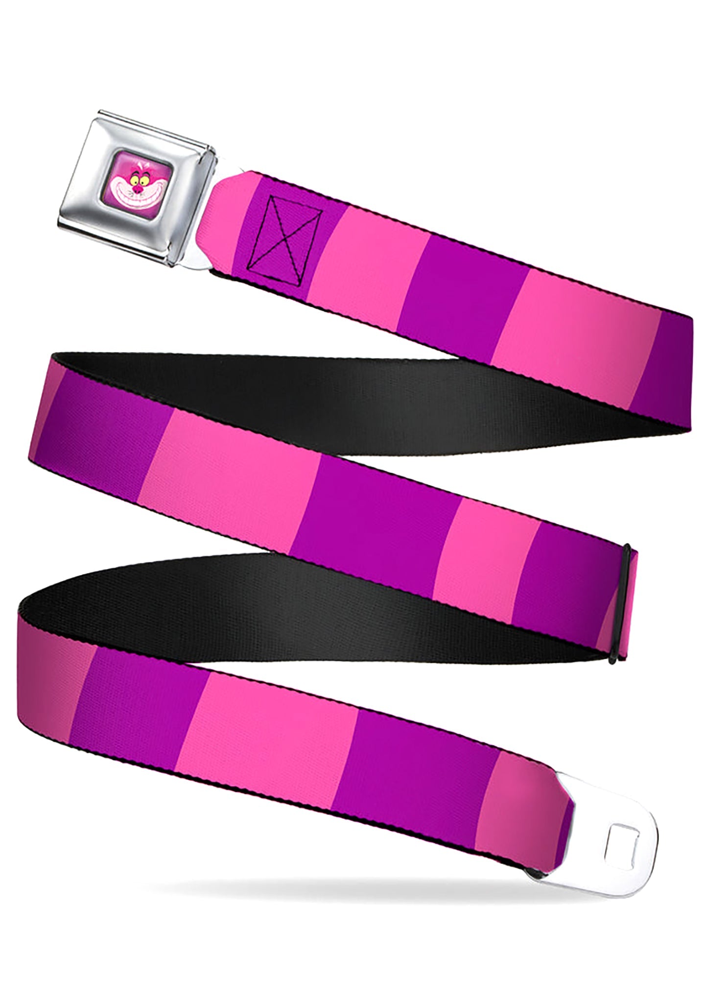  Disney Cheshire Cat Face Full Color Pink Seatbelt Belt