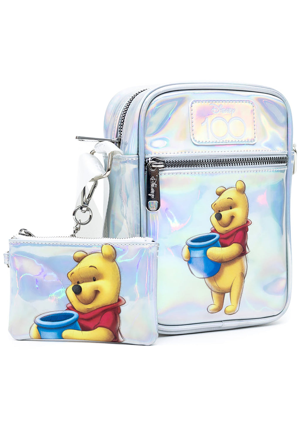  Disney 100th Anniversary Winnie The Pooh 2PC Holographic Crossbody Bag Set