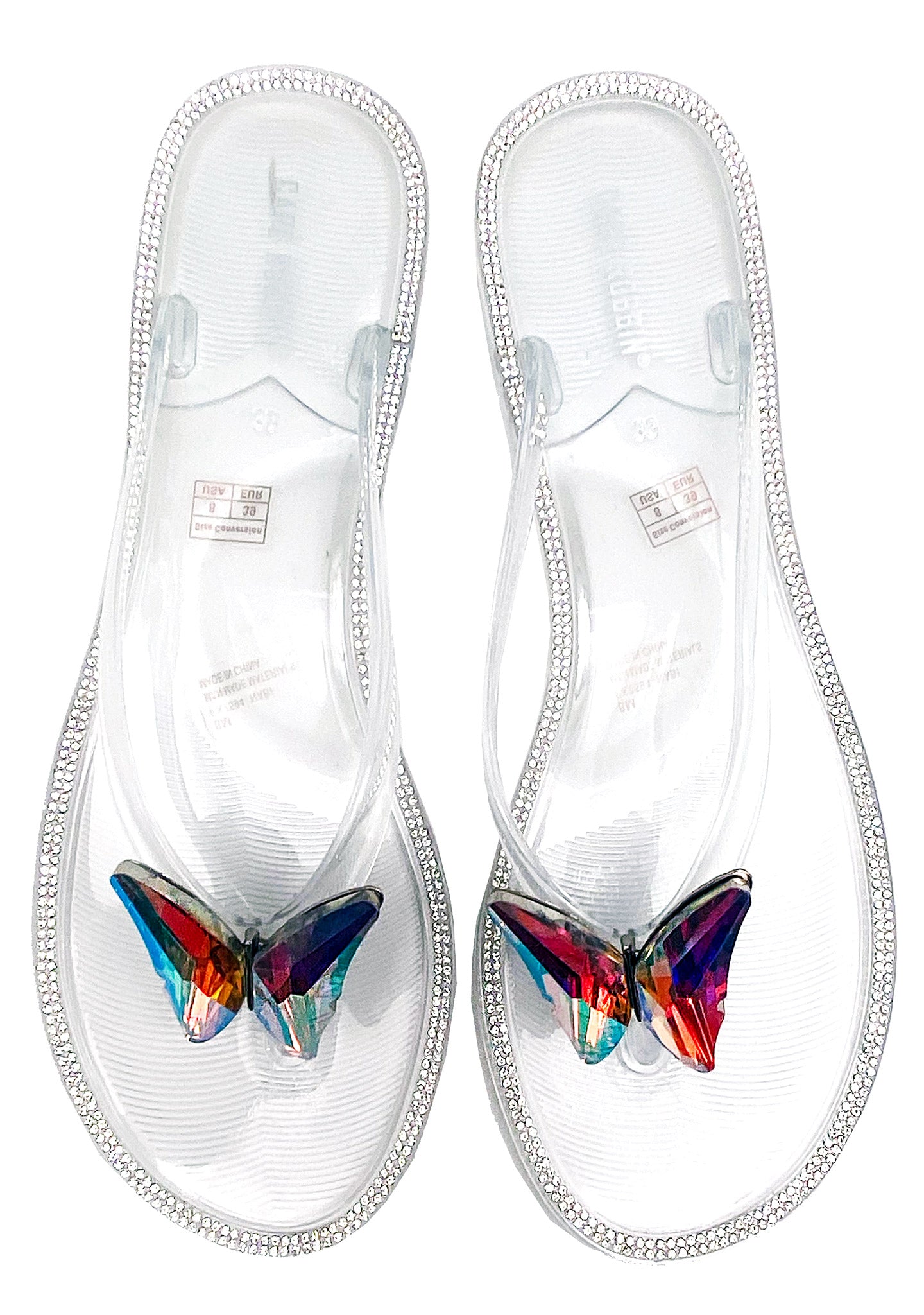  Butterfly Bling Jelly Sandals