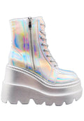  X LASR Exclusive RADIO Chromatica Silver Platform Boots