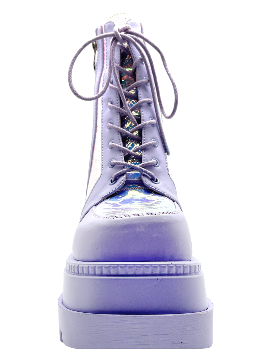  X LASR Exclusive RADIO Fairy Kiss Lavender Platform Boots