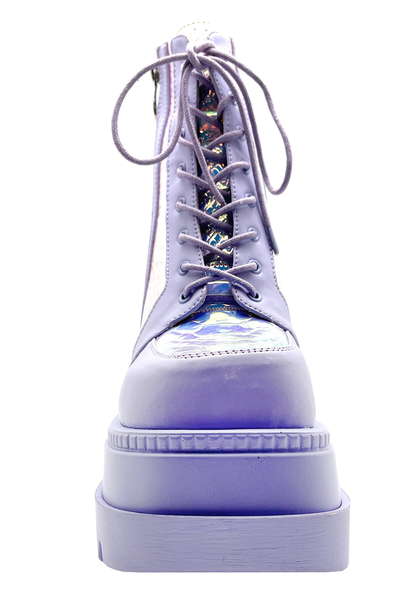  X LASR Exclusive RADIO Fairy Kiss Lavender Platform Boots