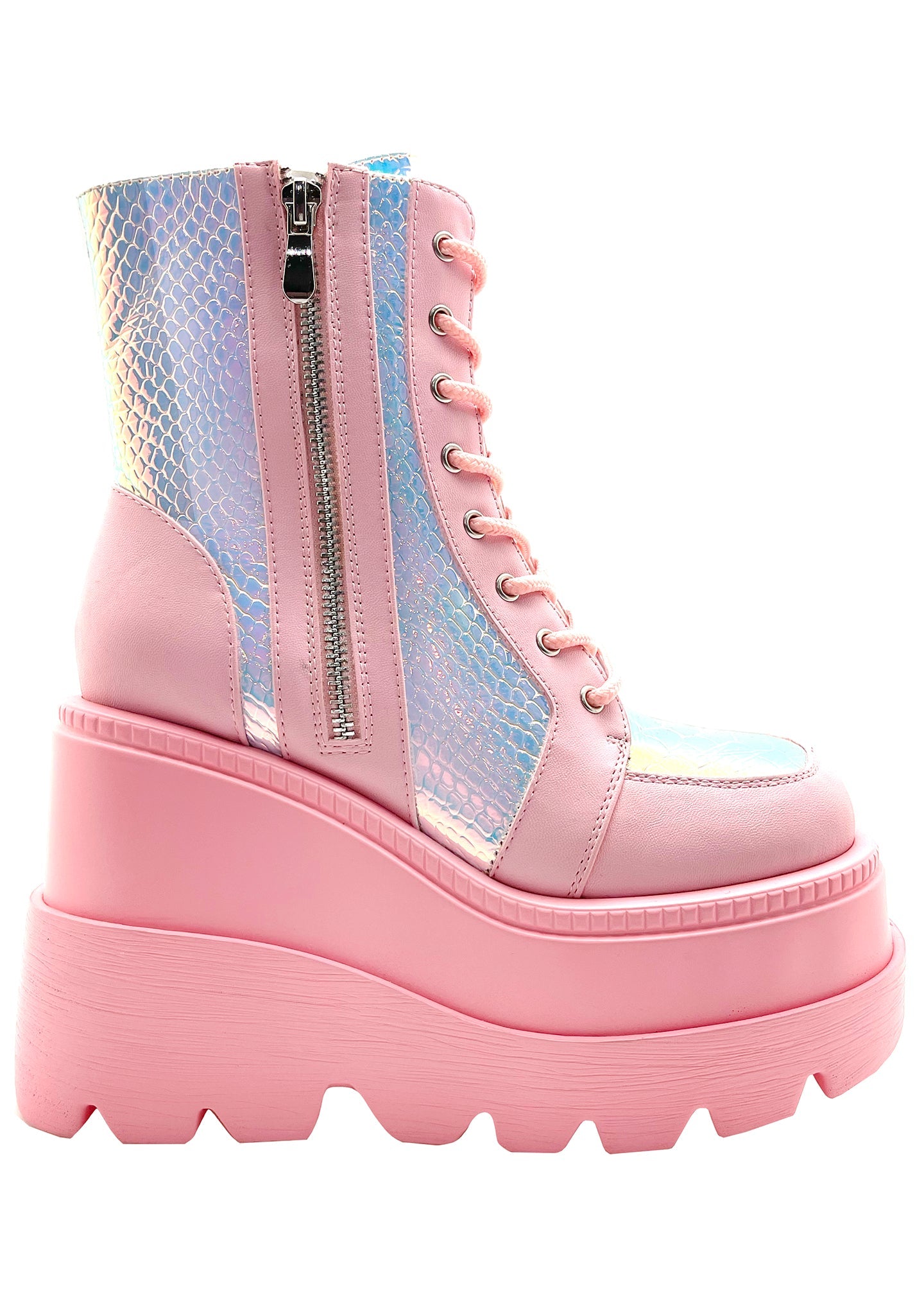  X LASR Exclusive RADIO Pink Poison Pink Platform Boots