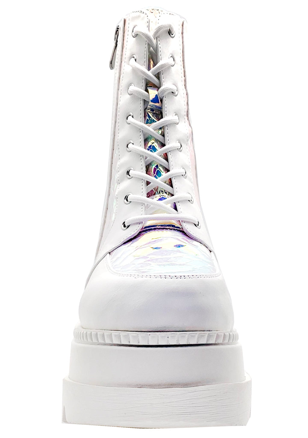  X LASR Exclusive RADIO Liquid Love White Platform Boots