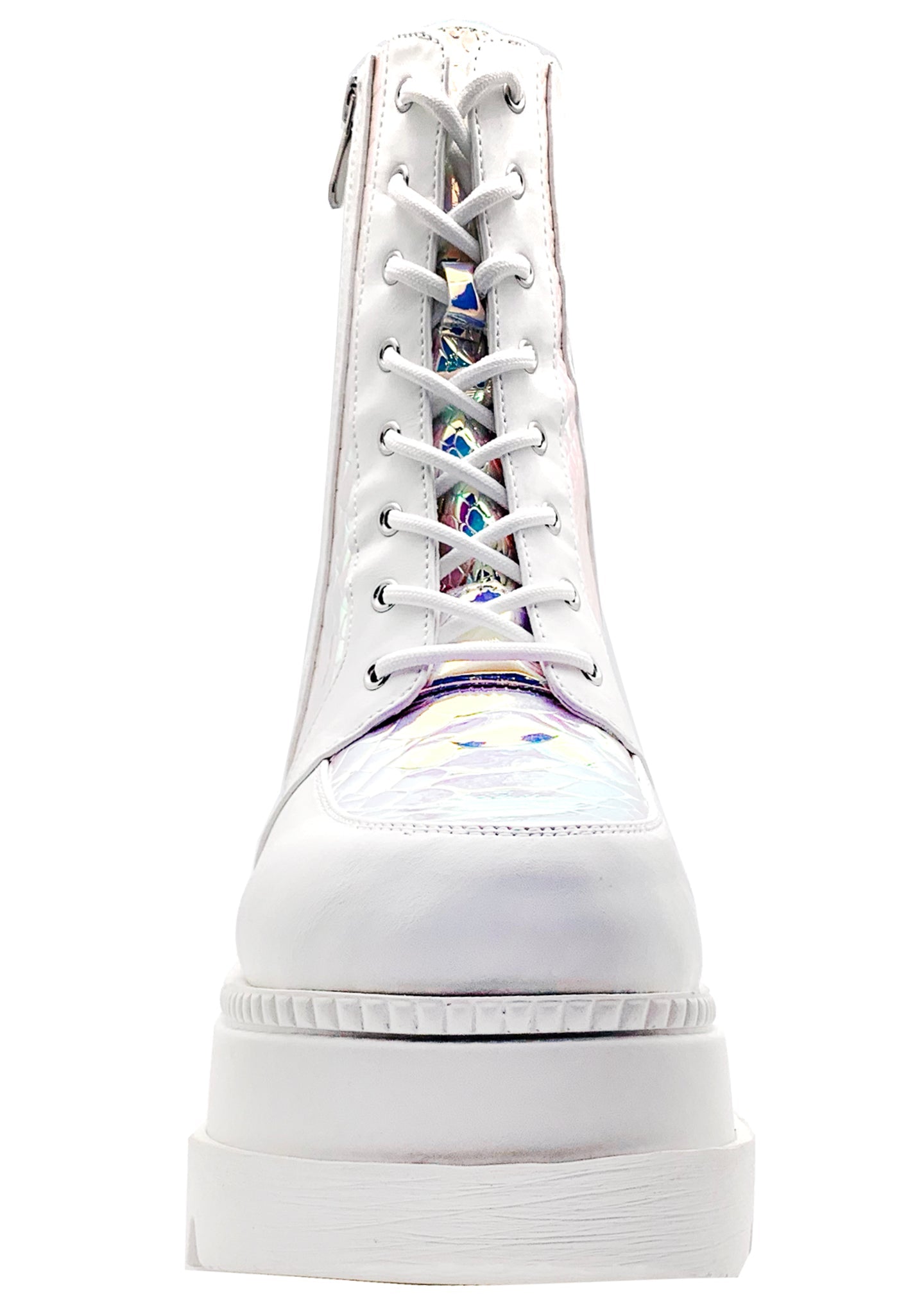  X LASR Exclusive RADIO Liquid Love White Platform Boots
