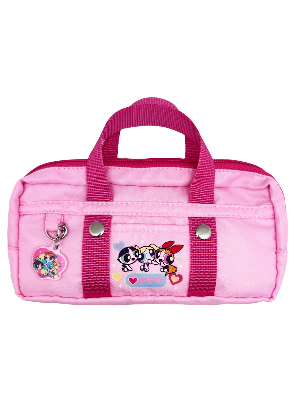  Cartoon Network Powerpuff Girls Pink Nylon Duffle Cosmetic Bag