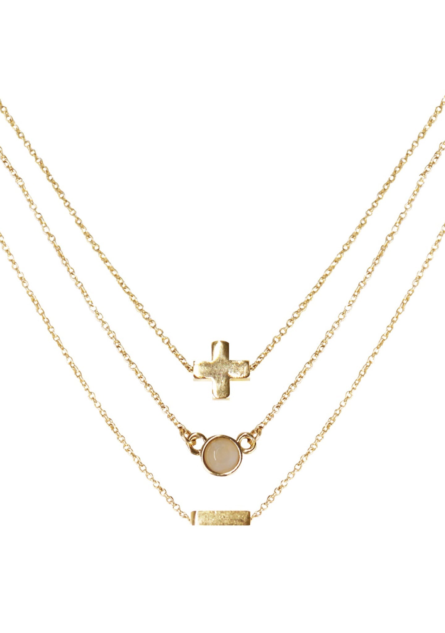  Heart Rose Quartz Delicate Chain Necklace Set