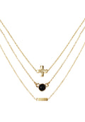  Strength Onyx Delicate Chain Necklace Set