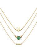  Wisdom Malachite Delicate Chain Necklace Set