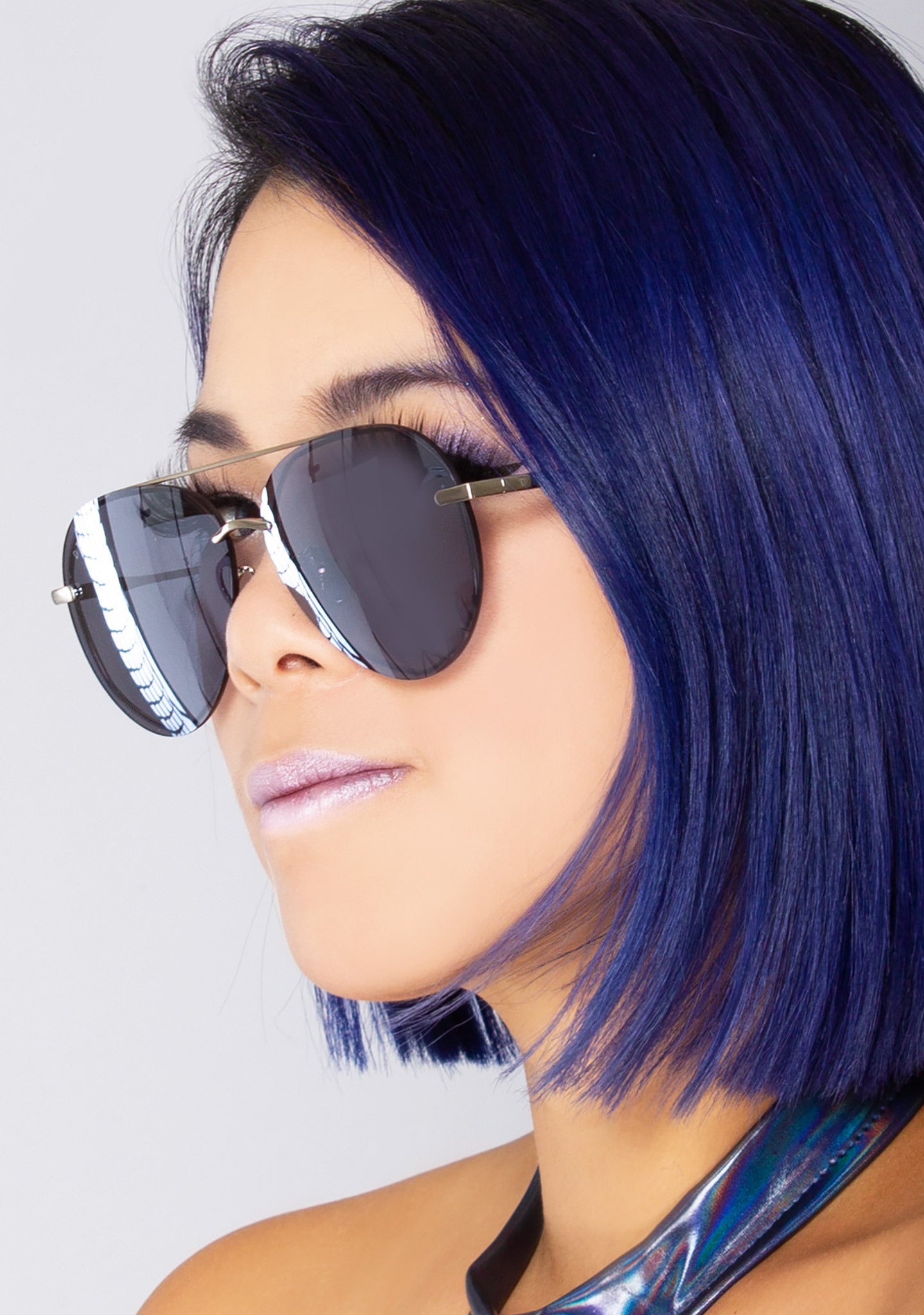  Lenox Sunglasses In Brushed Silver/Grey Mirror