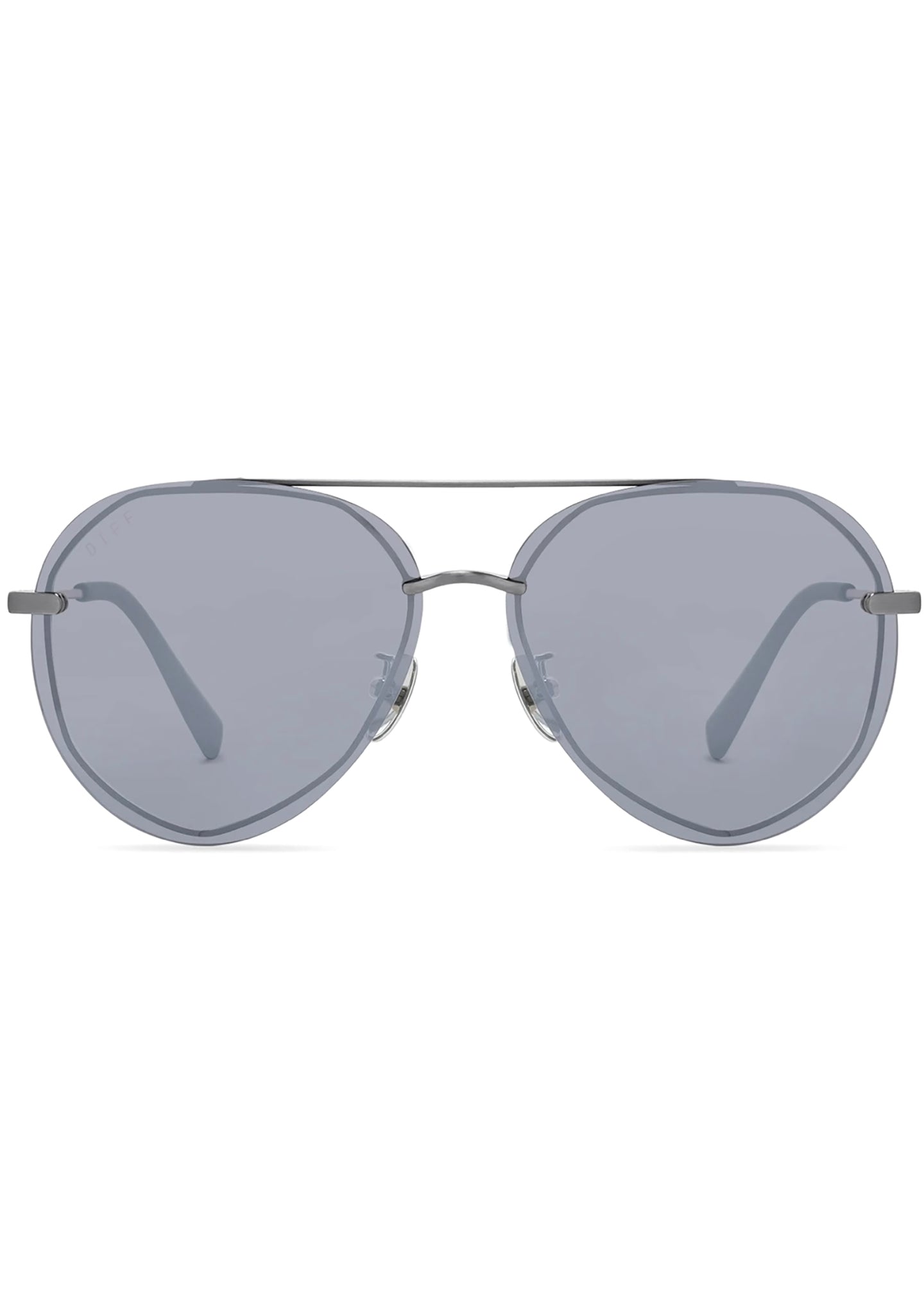  Lenox Sunglasses In Brushed Silver/Grey Mirror