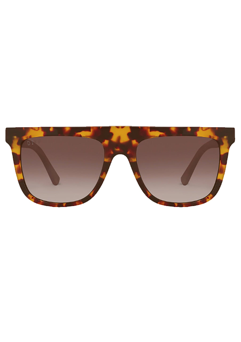  Stevie Polarized Sunglasses In Amber Tortoise/Brown Gradient