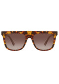  Stevie Polarized Sunglasses In Amber Tortoise/Brown Gradient