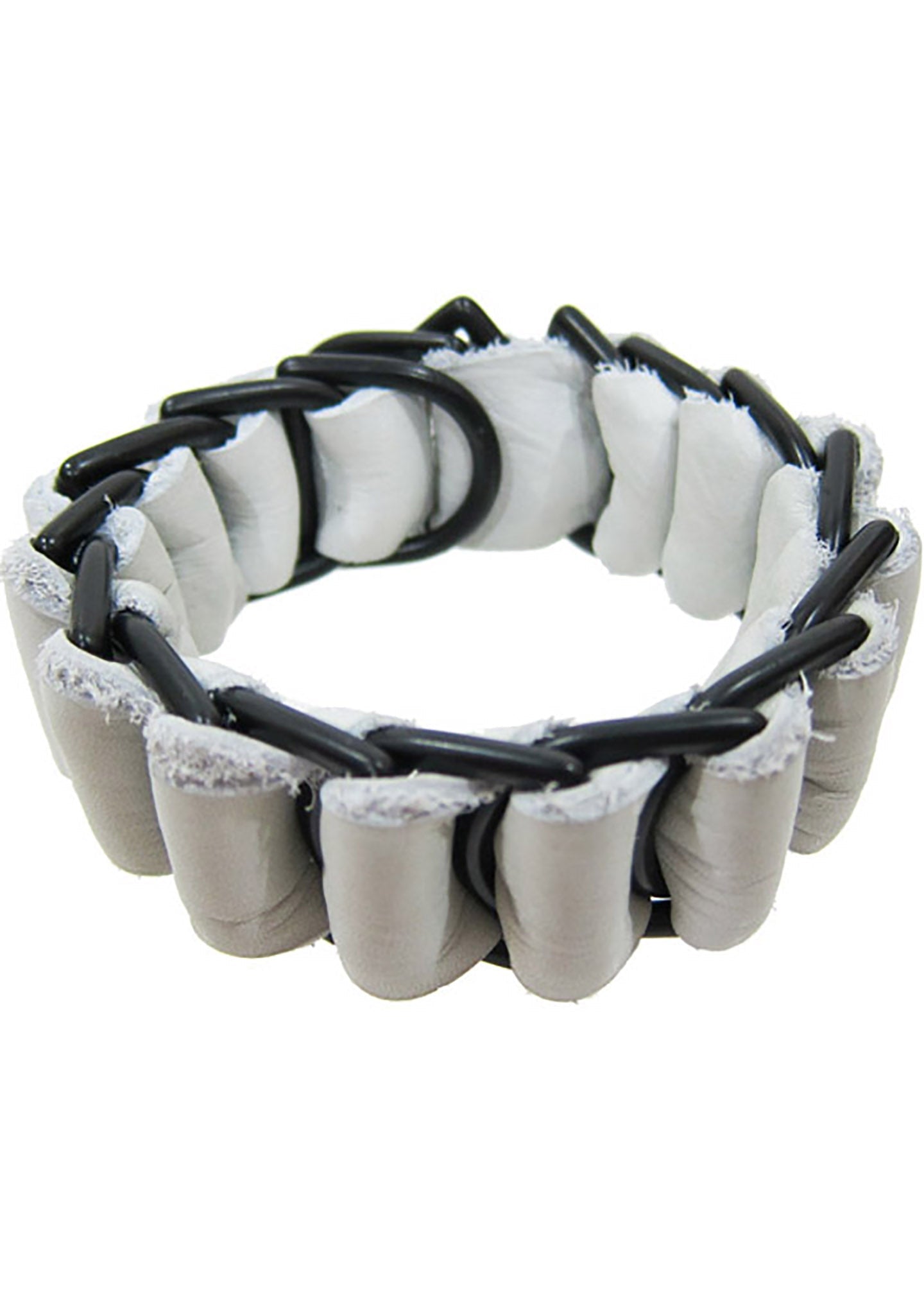  Military Leather Bracelet In White