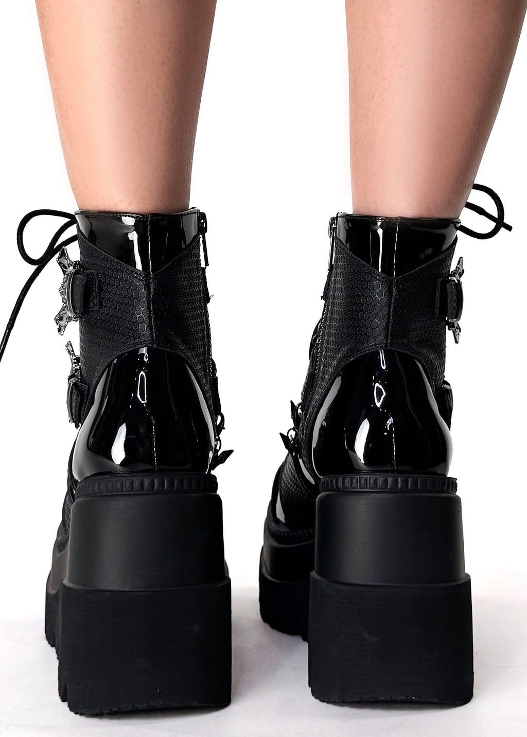  SHAKER 66 Black Platform Boots