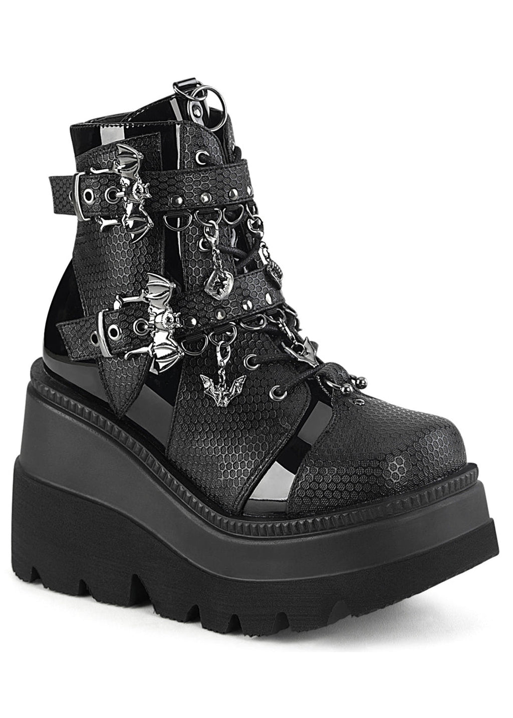  SHAKER 66 Black Platform Boots