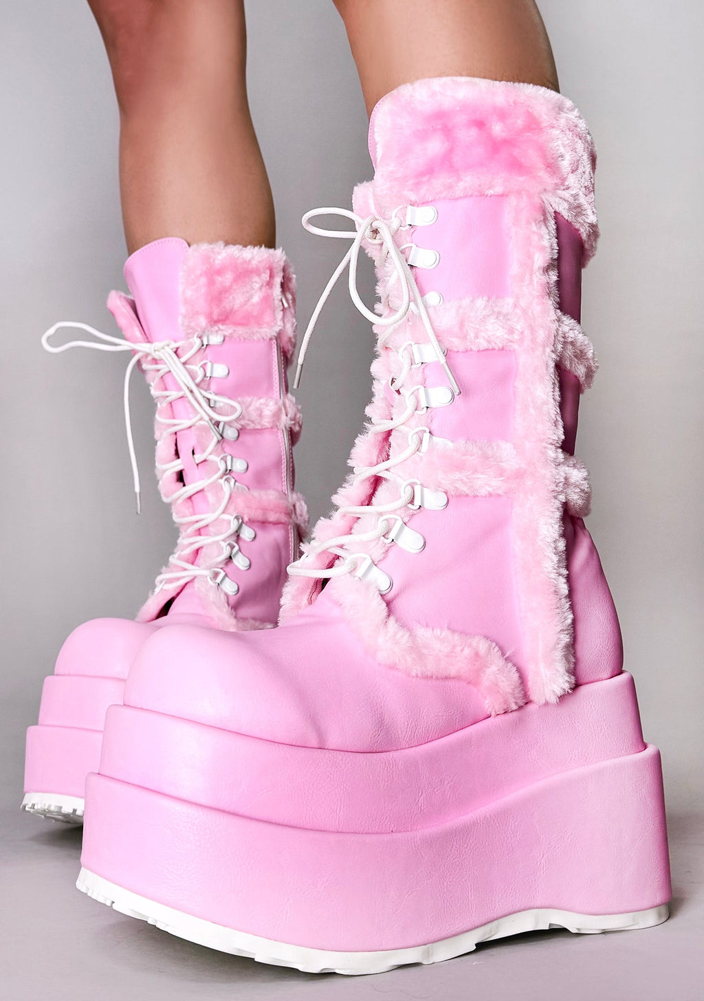  BEAR 202 Sweetie Pie Pink Platform Boots
