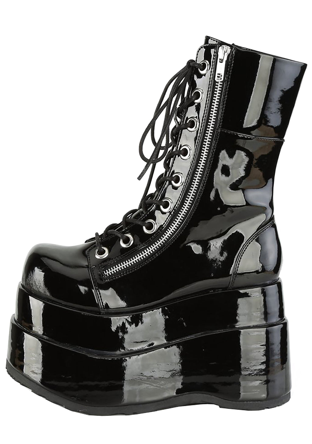  BEAR 265 Toxic Lust Patent Black Platform Boots