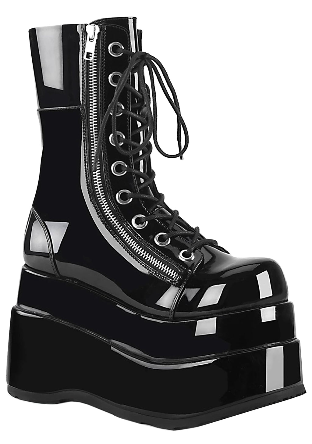  BEAR 265 Toxic Lust Patent Black Platform Boots