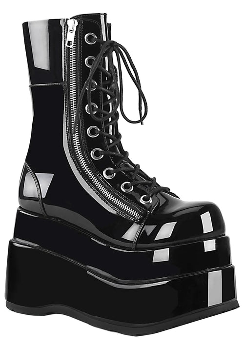  BEAR 265 Toxic Lust Patent Black Platform Boots