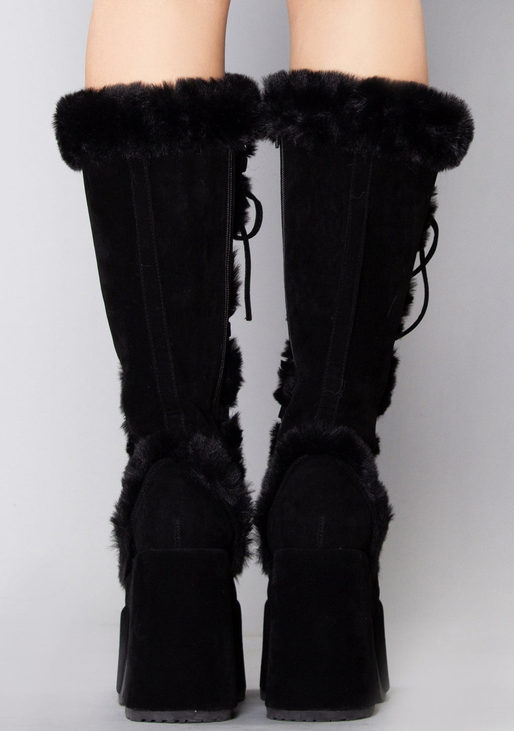  CAMEL 311 Night Watch Black Platform Boots