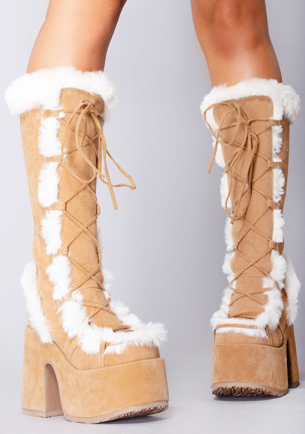  CAMEL 311 Primal Desire Brown Platform Boots