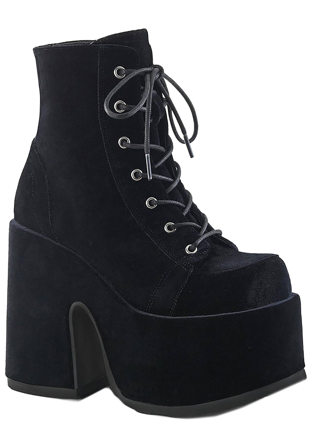  CAMEL 203 Velvet Underground Black Platform Boots