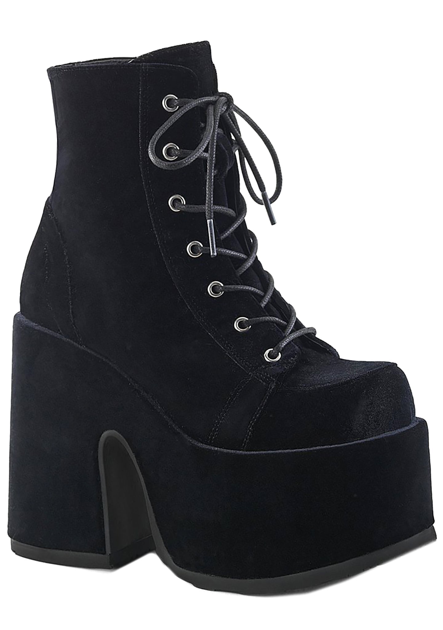  CAMEL 203 Velvet Underground Black Platform Boots