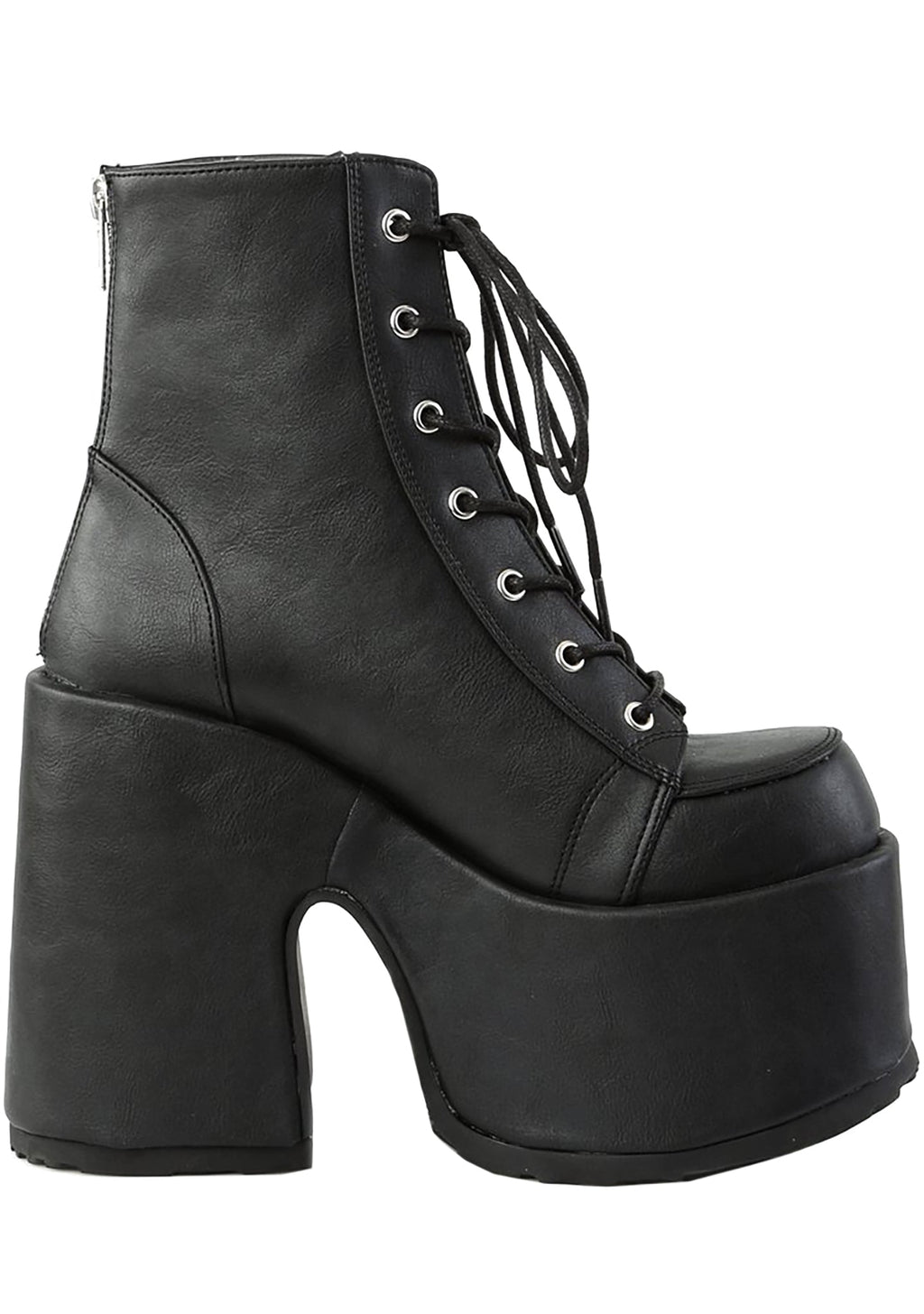  CAMEL 203 Here For Trouble Black Platform Boots