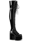  CAMEL 300 Mistress May I Patent Black Platform Boots