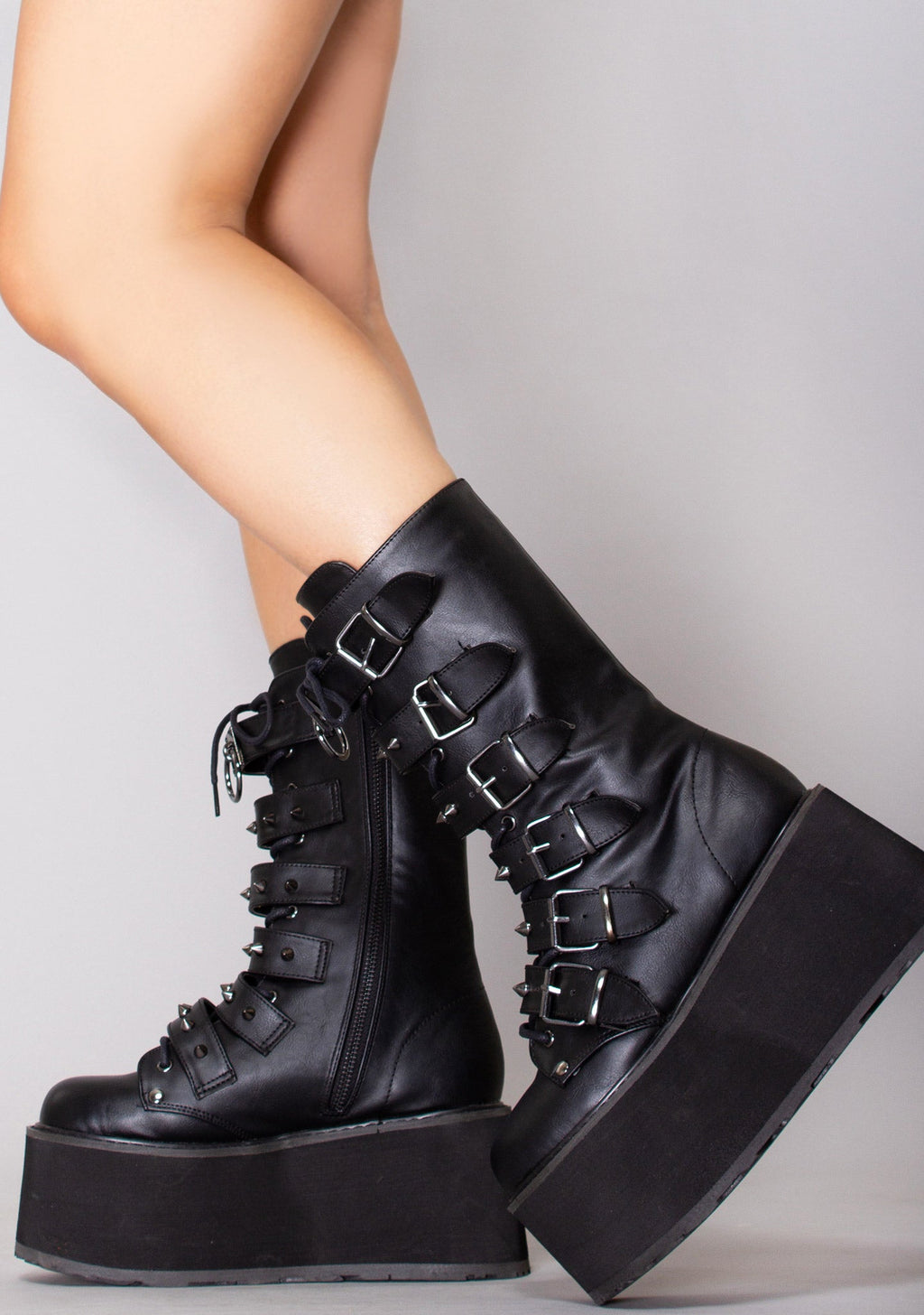  DAMNED 225 Dark Soul Black Platform Boots