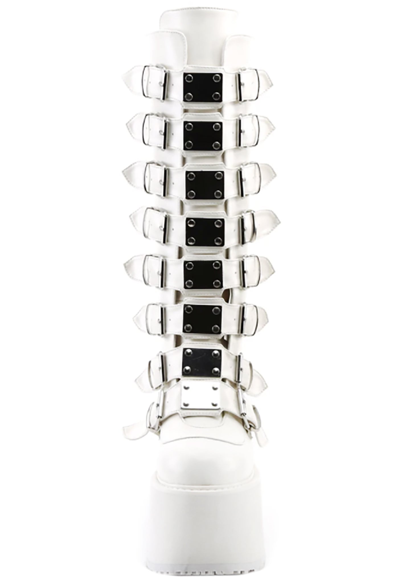  DAMNED 318 51/50 White Platform Boots