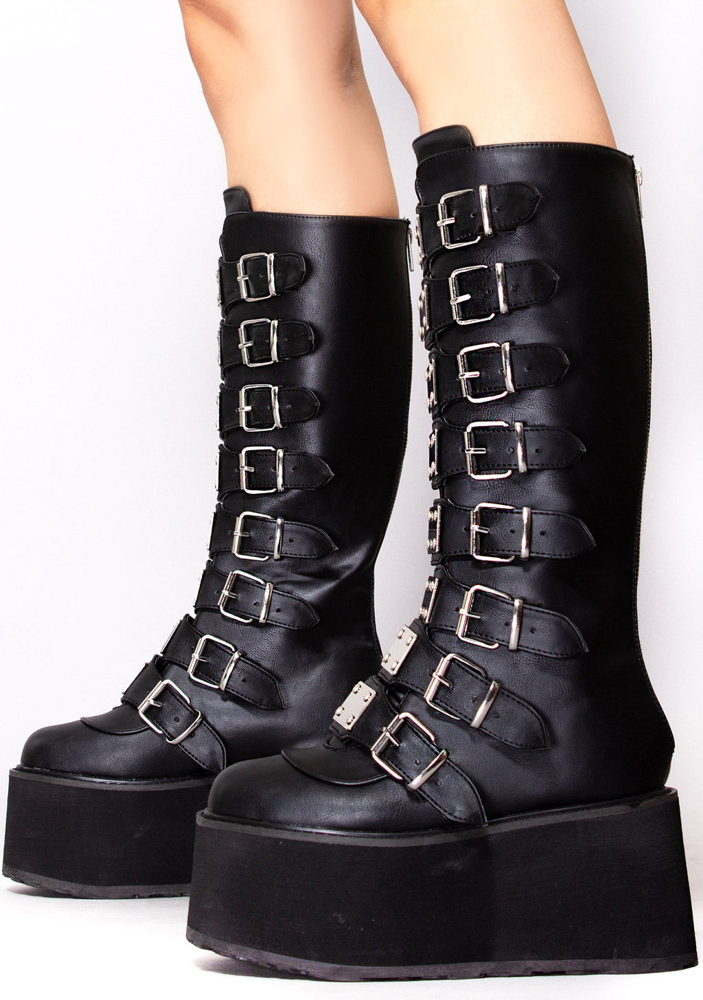  DAMNED 318 Obsession Black Platform Boots