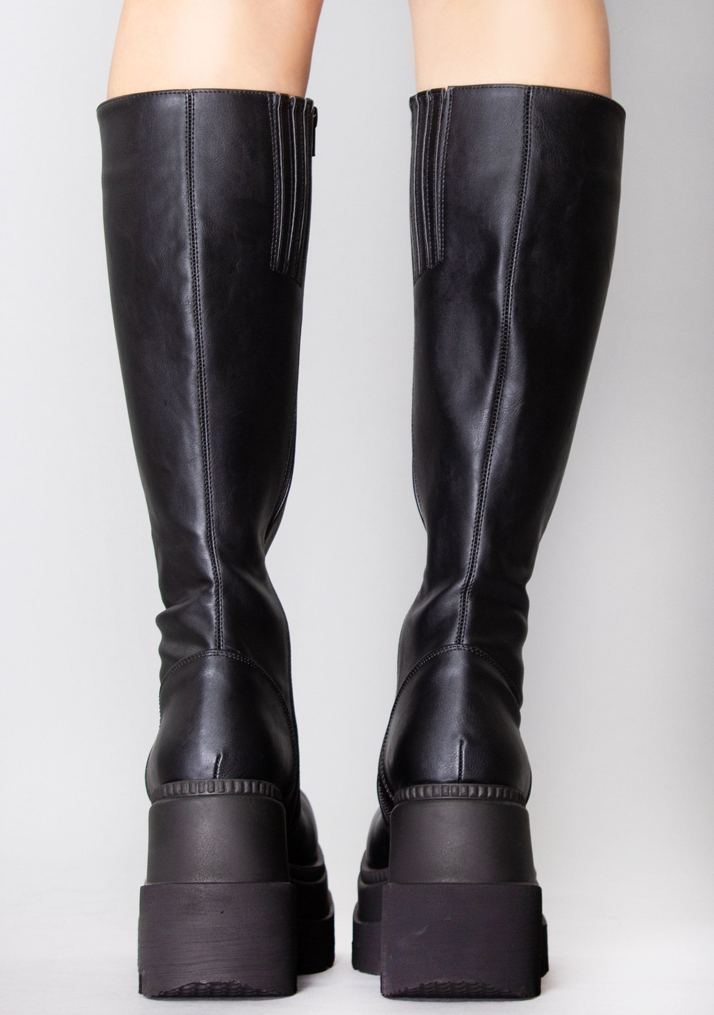  SHAKER 100 Total Blackout Black Platform Boots