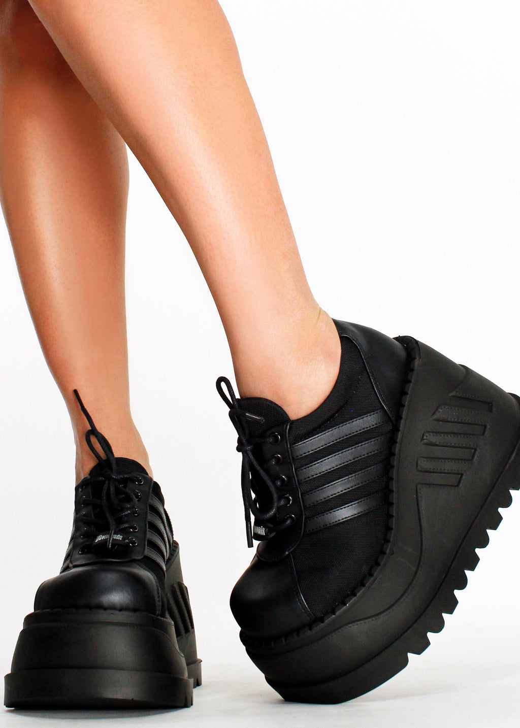  STOMP 08 Black Platform Sneakers