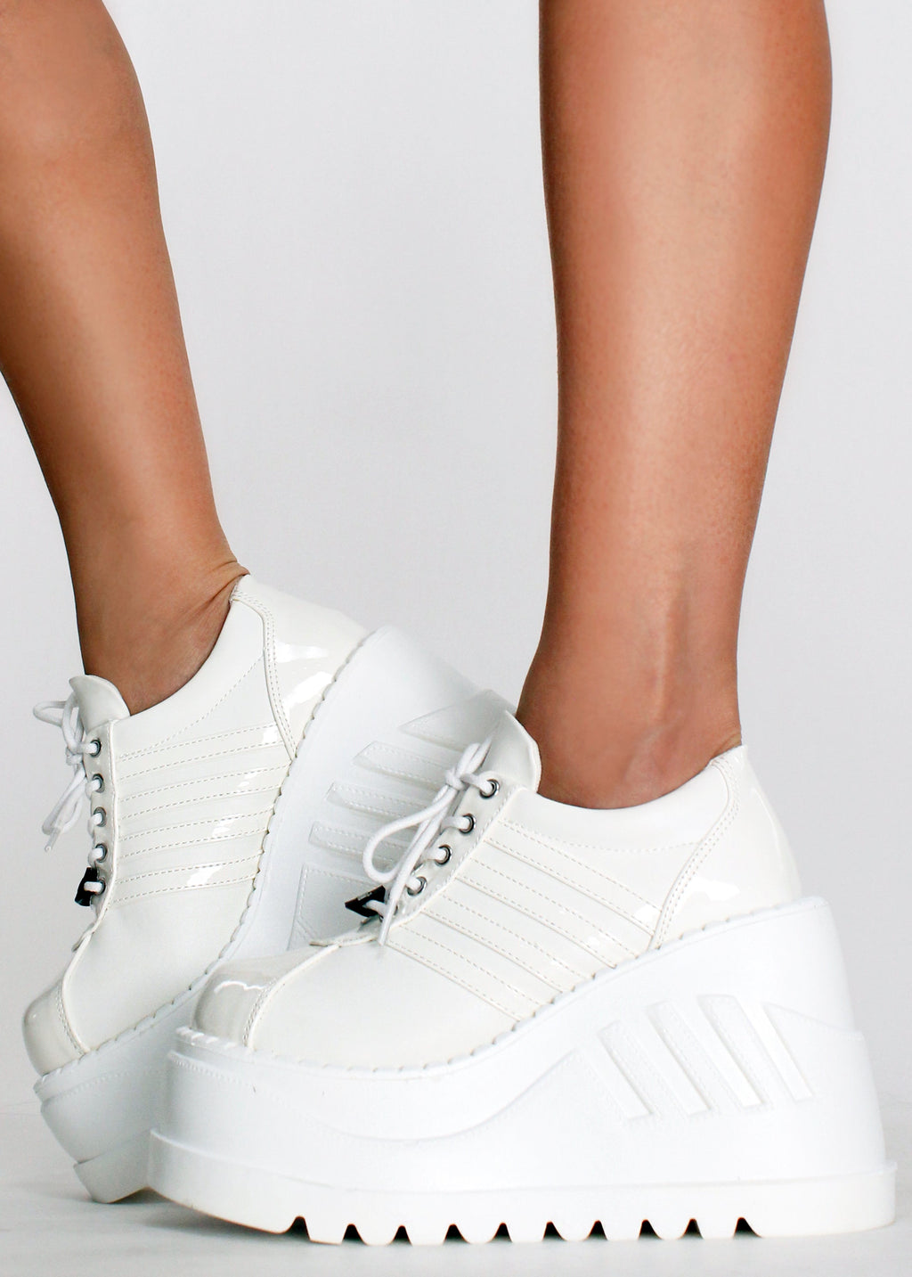  STOMP 08 White Platform Sneakers