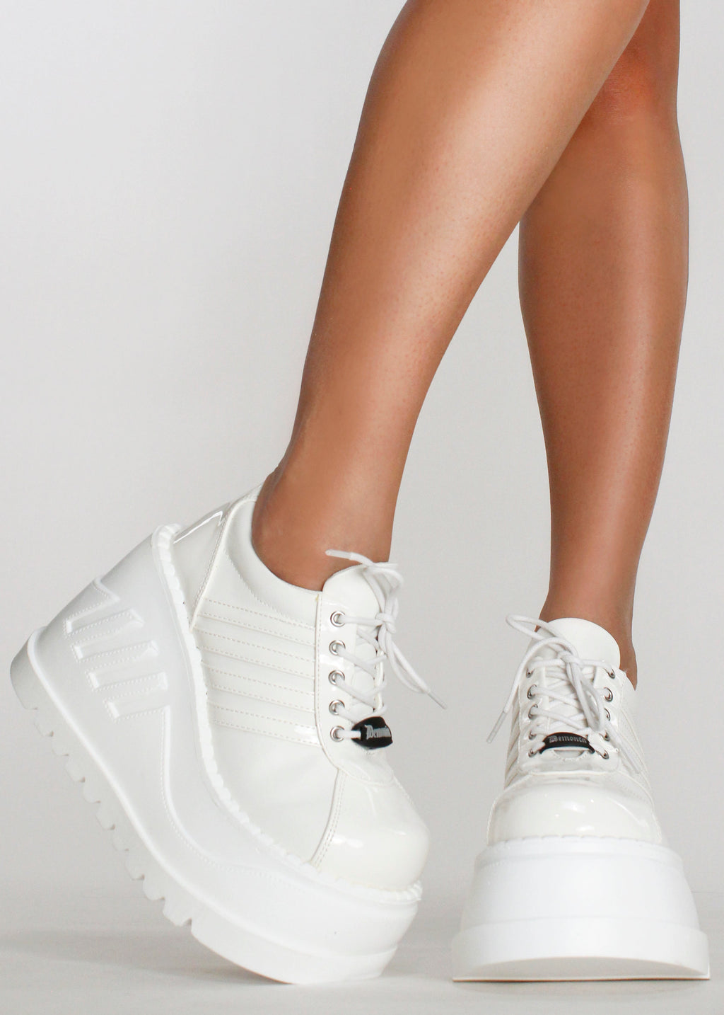  STOMP 08 White Platform Sneakers